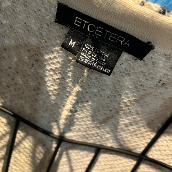 Etcetera sequin, grey and cream / off-white cardigan. Size Med. Brand New. - Picture 4 of 4